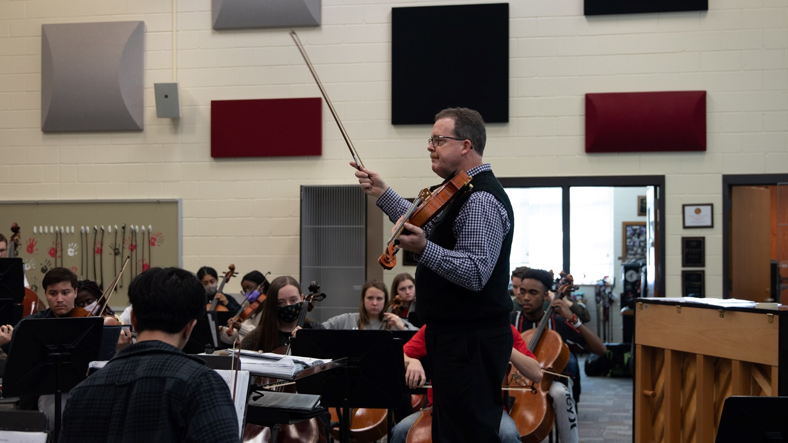 Jim Palmer has been teaching orchestra students at Allatoona High School since 2008.
